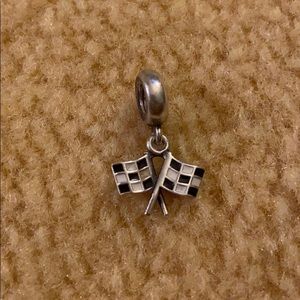 Pandora Sterling Silver Racing Flags Charm